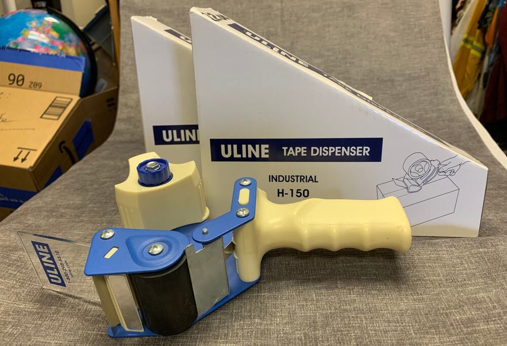 Lot of 3 New ULINE Industrial 2" Shipping Packing Tape Dispensers One not in box
